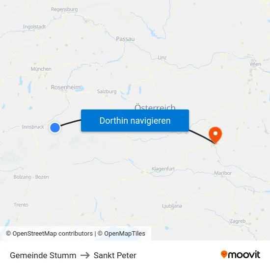 Gemeinde Stumm to Sankt Peter map