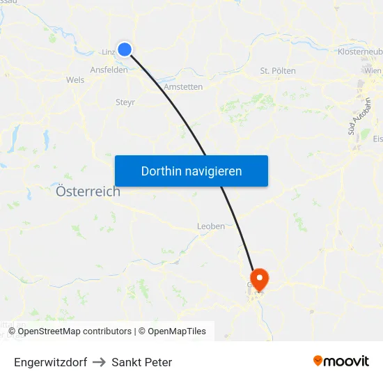 Engerwitzdorf to Sankt Peter map