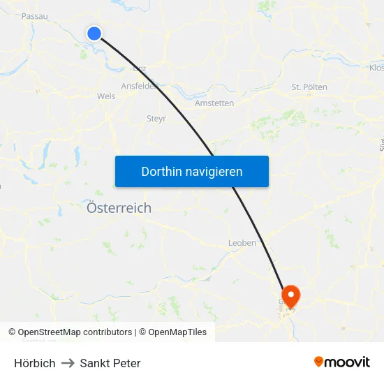 Hörbich to Sankt Peter map