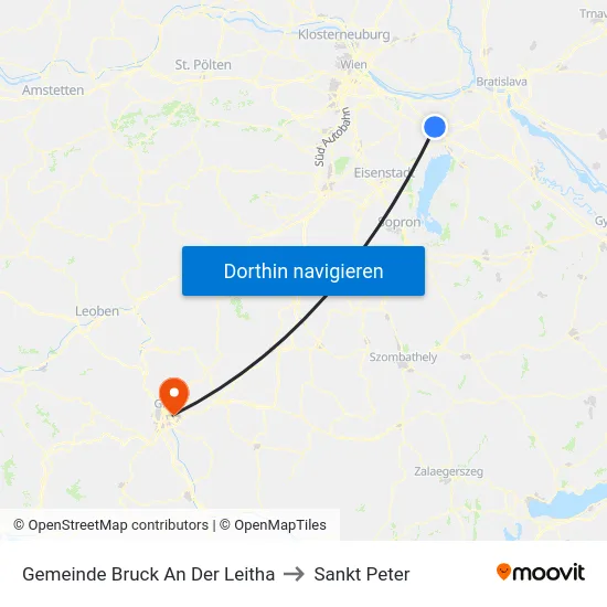 Gemeinde Bruck An Der Leitha to Sankt Peter map