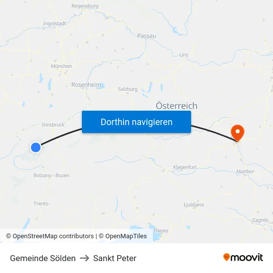 Gemeinde Sölden to Sankt Peter map