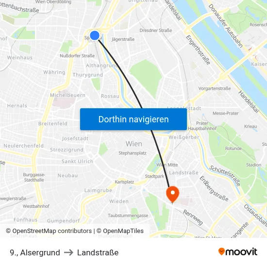 9., Alsergrund to Landstraße map