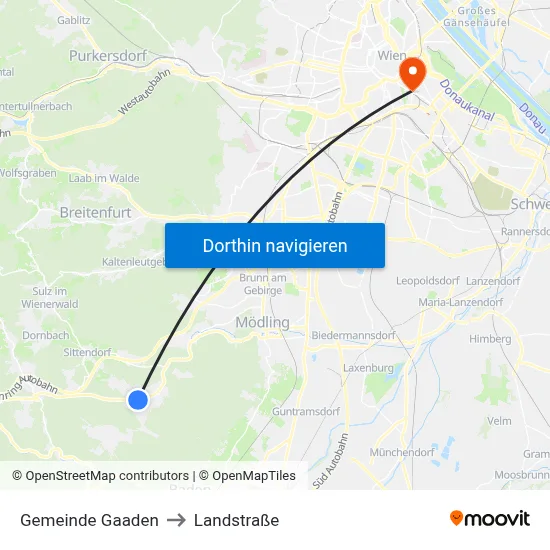 Gemeinde Gaaden to Landstraße map
