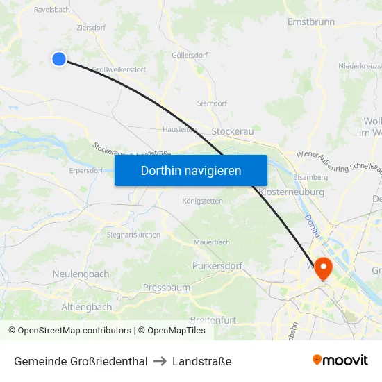 Gemeinde Großriedenthal to Landstraße map