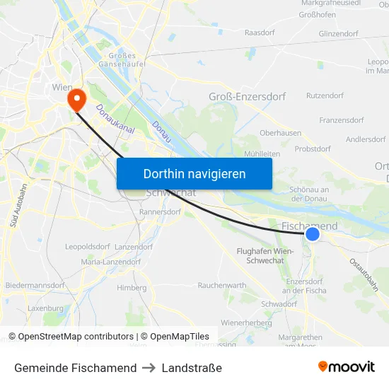 Gemeinde Fischamend to Landstraße map
