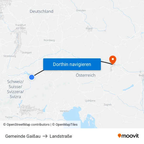 Gemeinde Gaißau to Landstraße map