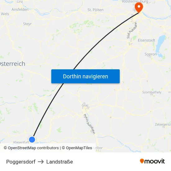 Poggersdorf to Landstraße map