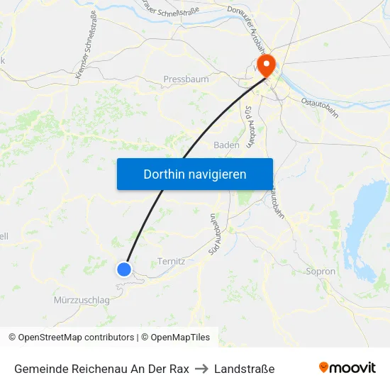Gemeinde Reichenau An Der Rax to Landstraße map