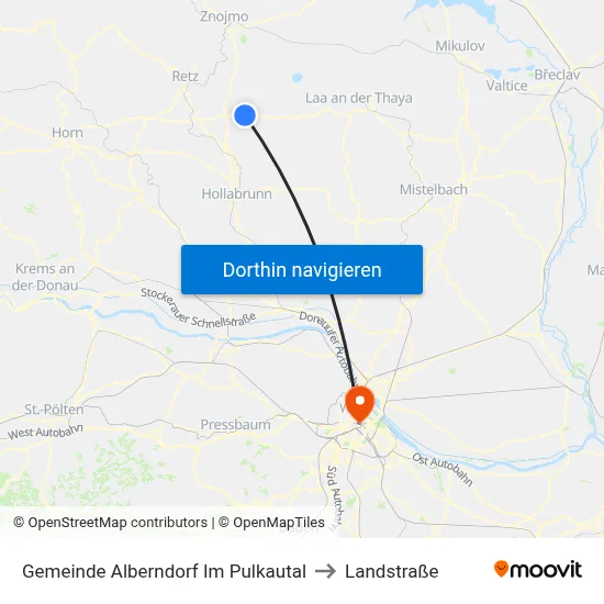 Gemeinde Alberndorf Im Pulkautal to Landstraße map