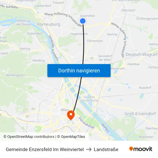 Gemeinde Enzersfeld Im Weinviertel to Landstraße map