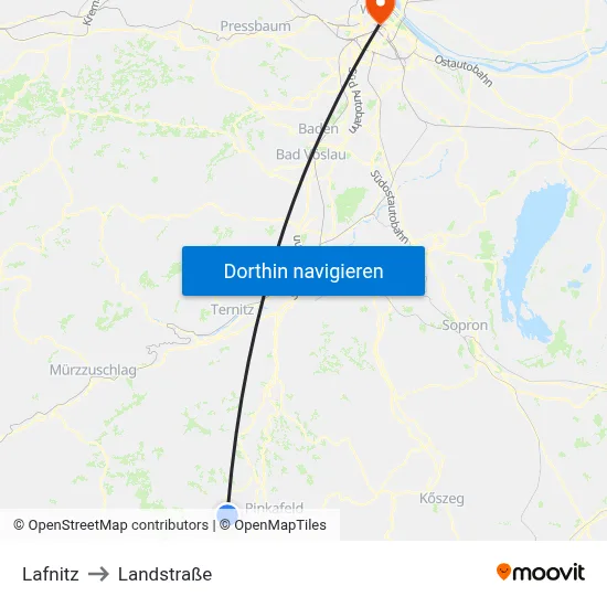 Lafnitz to Landstraße map