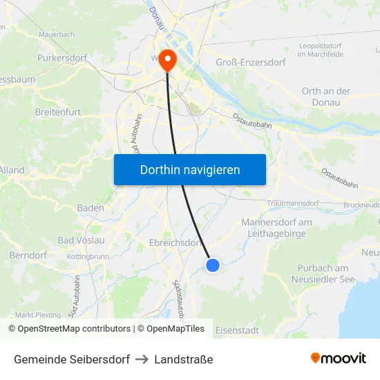 Gemeinde Seibersdorf to Landstraße map