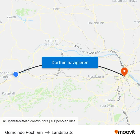 Gemeinde Pöchlarn to Landstraße map