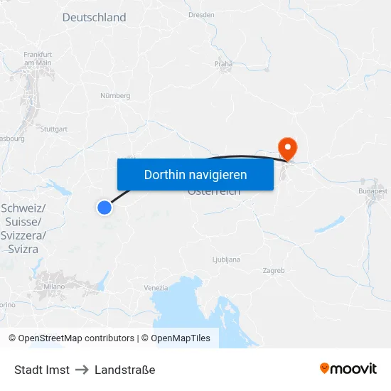 Stadt Imst to Landstraße map