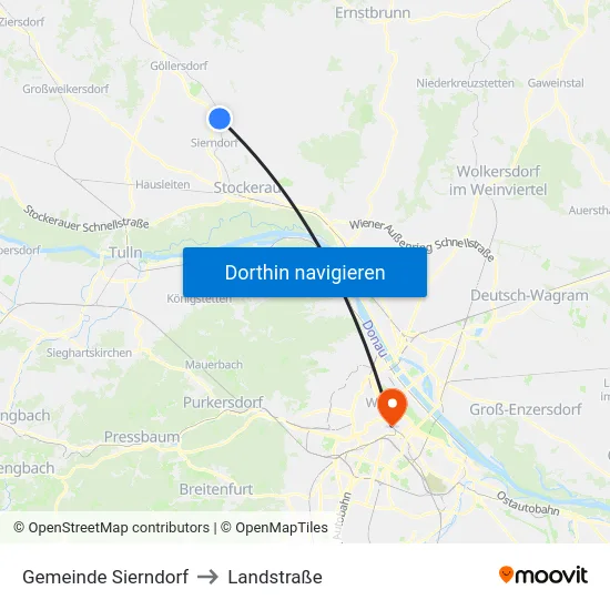 Gemeinde Sierndorf to Landstraße map