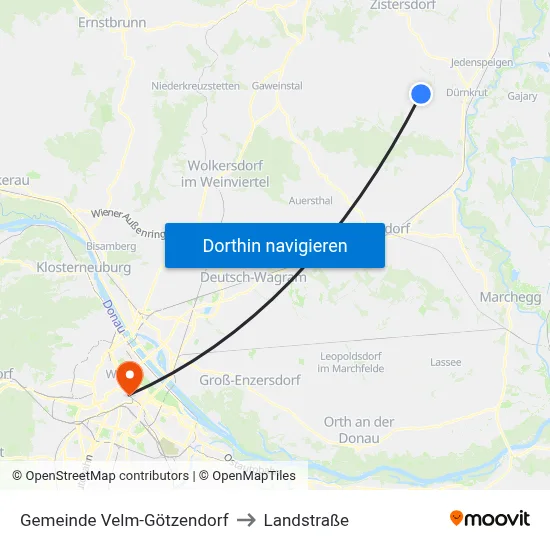Gemeinde Velm-Götzendorf to Landstraße map