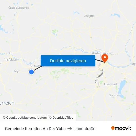 Gemeinde Kematen An Der Ybbs to Landstraße map