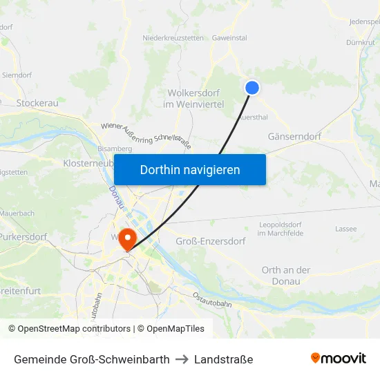 Gemeinde Groß-Schweinbarth to Landstraße map