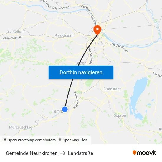 Gemeinde Neunkirchen to Landstraße map