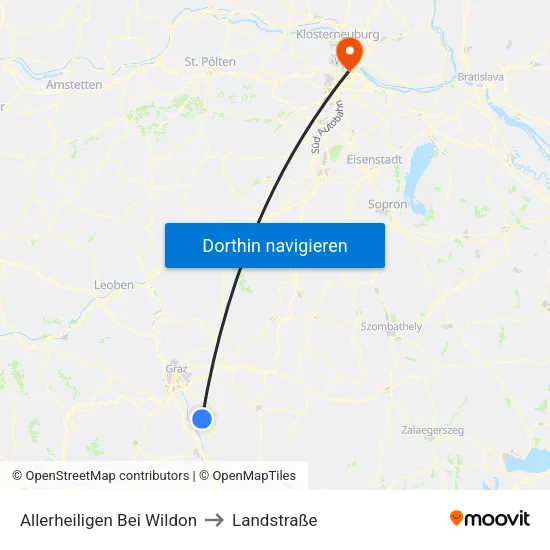 Allerheiligen Bei Wildon to Landstraße map