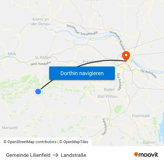 Gemeinde Lilienfeld to Landstraße map