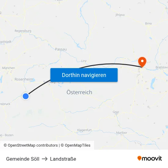Gemeinde Söll to Landstraße map