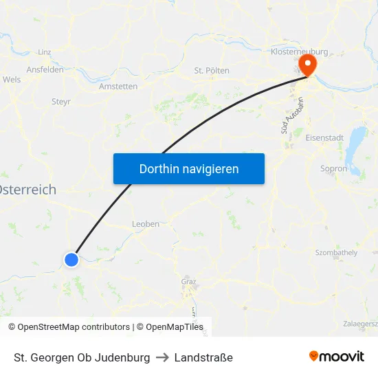 St. Georgen Ob Judenburg to Landstraße map