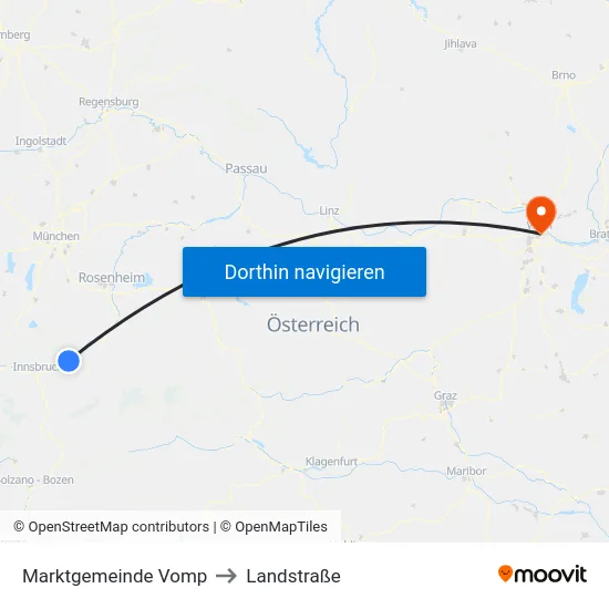 Marktgemeinde Vomp to Landstraße map