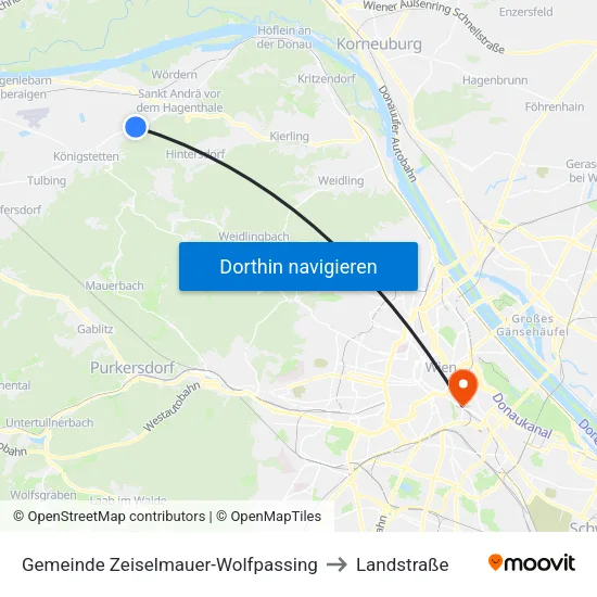 Gemeinde Zeiselmauer-Wolfpassing to Landstraße map