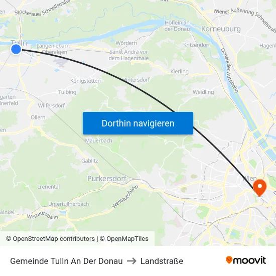 Gemeinde Tulln An Der Donau to Landstraße map