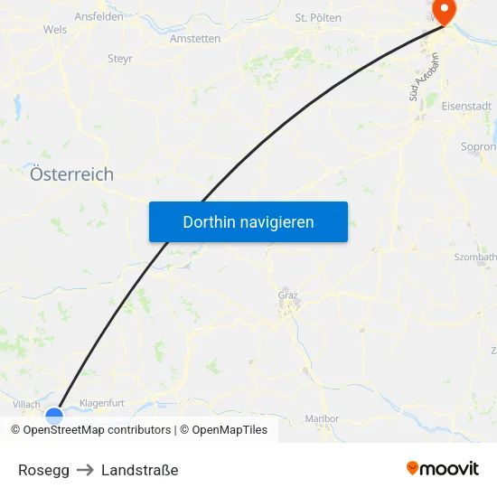 Rosegg to Landstraße map