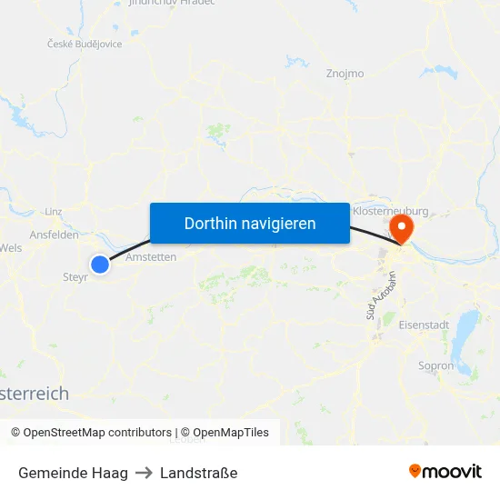 Gemeinde Haag to Landstraße map