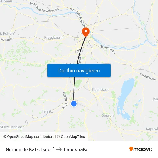 Gemeinde Katzelsdorf to Landstraße map