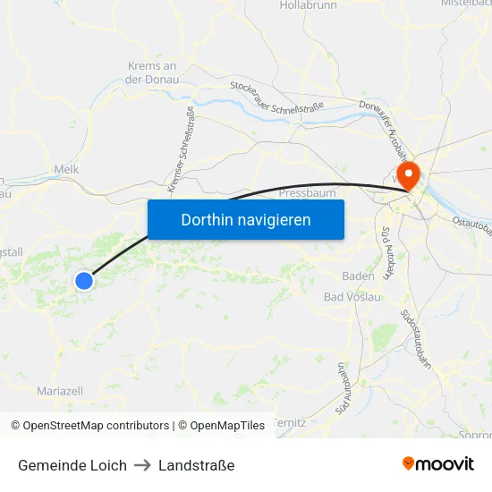 Gemeinde Loich to Landstraße map