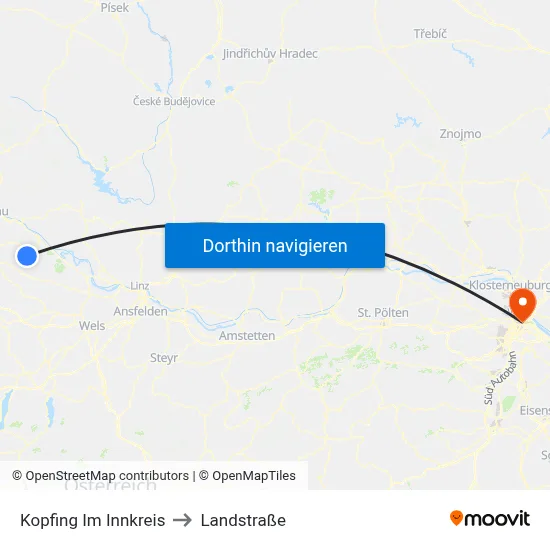Kopfing Im Innkreis to Landstraße map