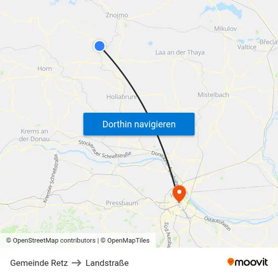 Gemeinde Retz to Landstraße map