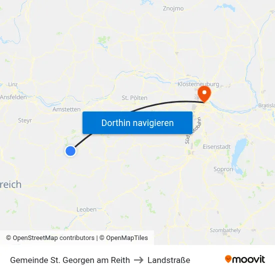 Gemeinde St. Georgen am Reith to Landstraße map