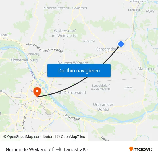 Gemeinde Weikendorf to Landstraße map