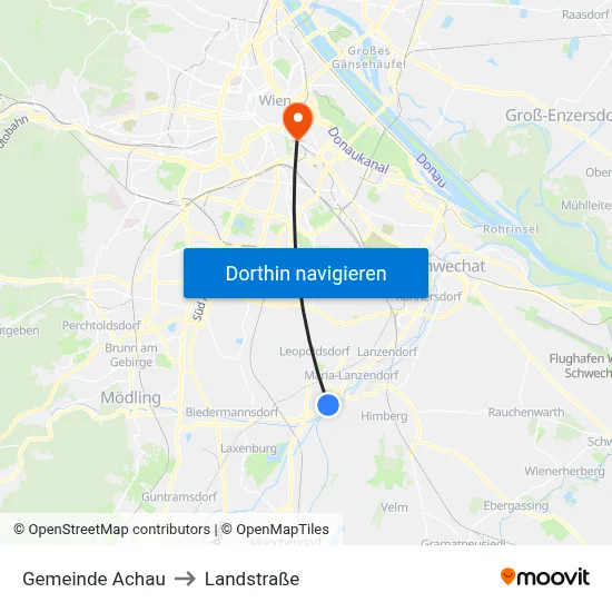 Gemeinde Achau to Landstraße map