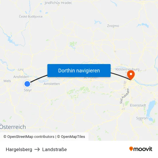 Hargelsberg to Landstraße map