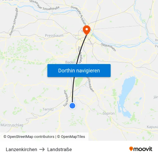 Lanzenkirchen to Landstraße map