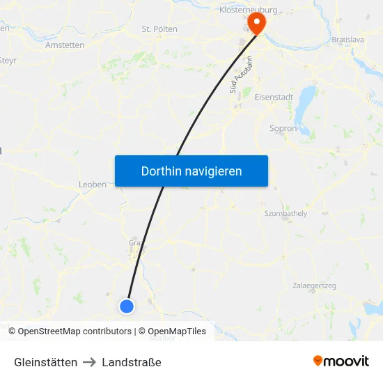 Gleinstätten to Landstraße map