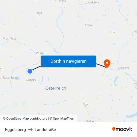 Eggelsberg to Landstraße map