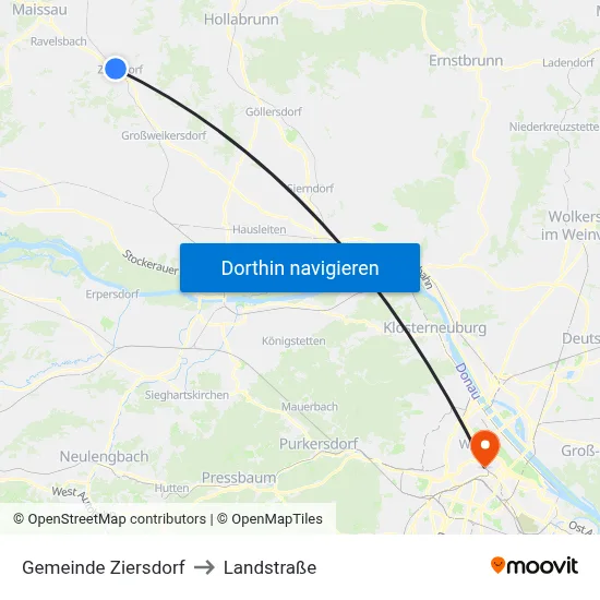 Gemeinde Ziersdorf to Landstraße map