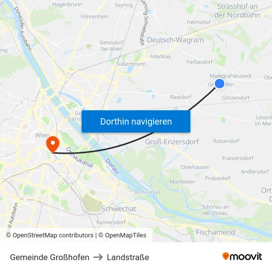 Gemeinde Großhofen to Landstraße map
