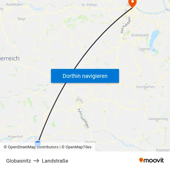 Globasnitz to Landstraße map