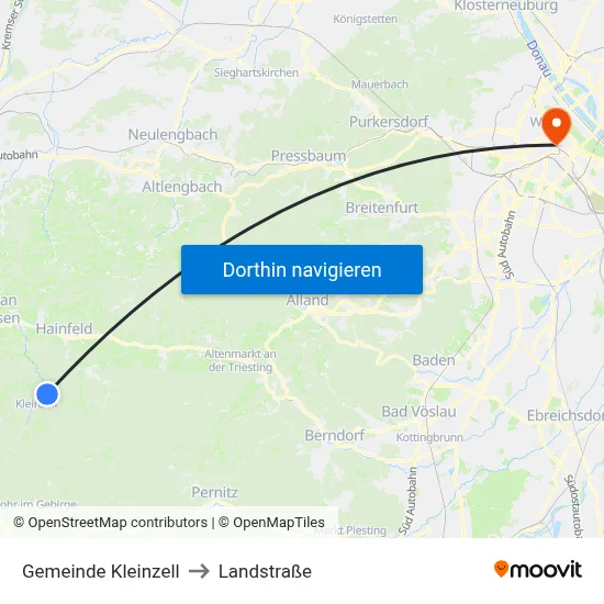 Gemeinde Kleinzell to Landstraße map