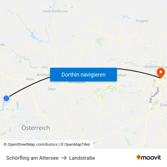 Schörfling am Attersee to Landstraße map
