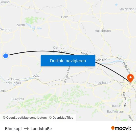Bärnkopf to Landstraße map