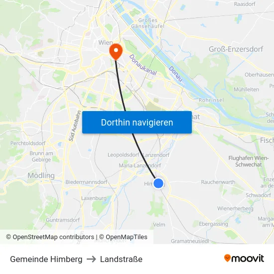 Gemeinde Himberg to Landstraße map